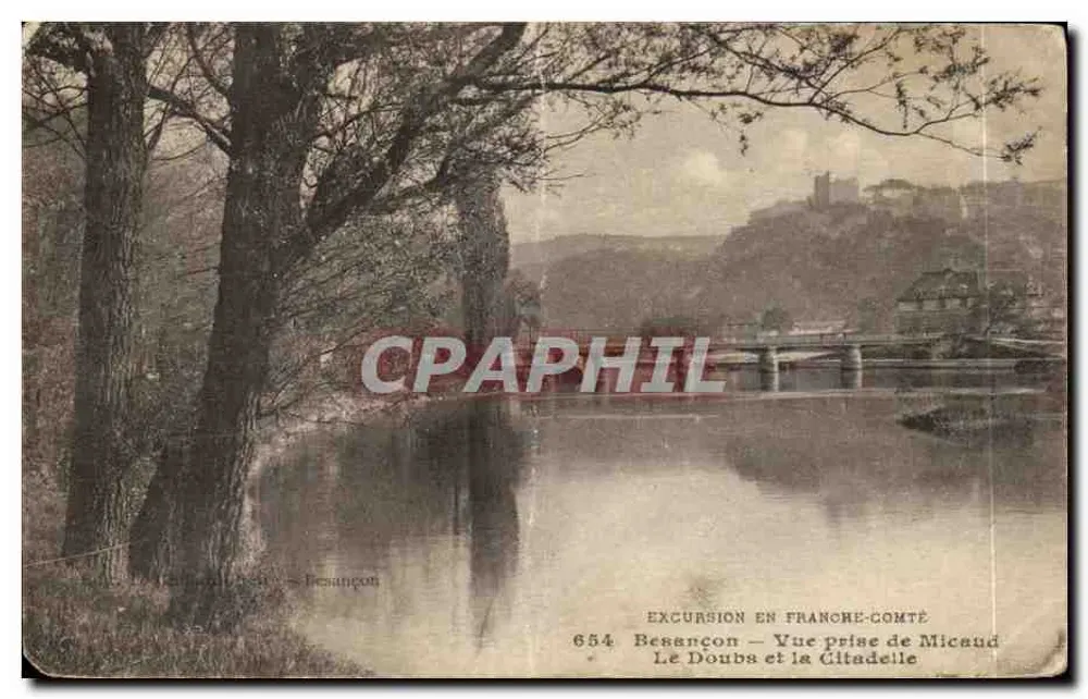 Besançon — Aufnahme von Micaud — Der Doubs und die Citadel - Vorderseite