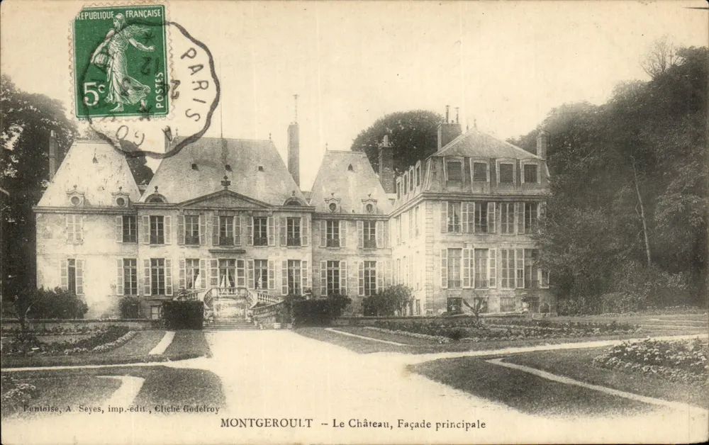 Montgeroult — Zamek, Front główna — Fantazja, A. Seyes, wydawca, Cliché Godefroy - Awers
