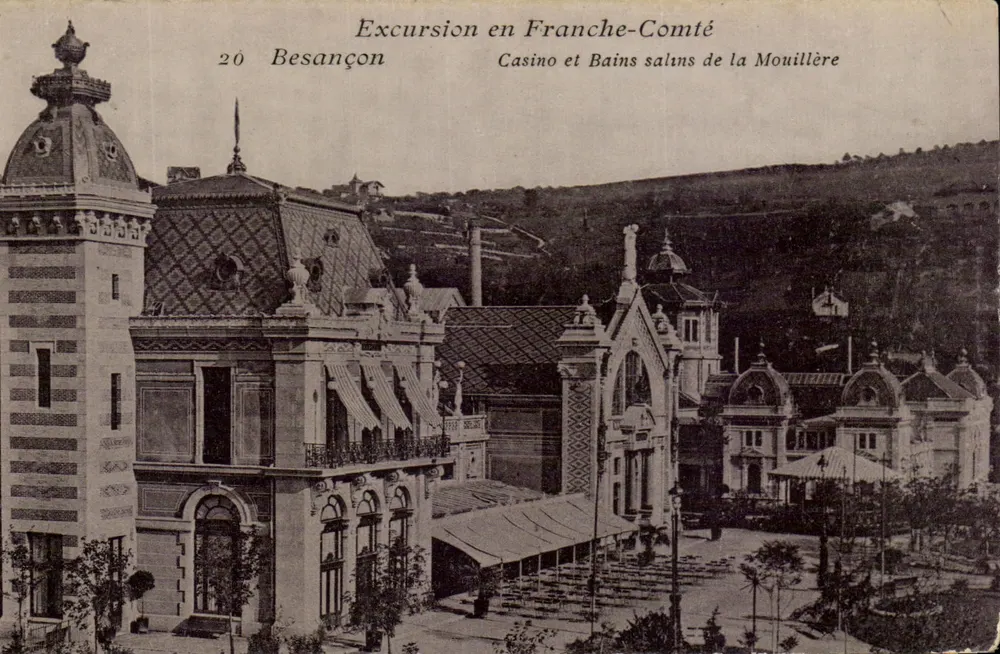 Casino und Salzbad La Mouillère — Ausflug in die Franche-Comté — Simili-Foto-Ausgabe, Teudel, Besançon - Vorderseite