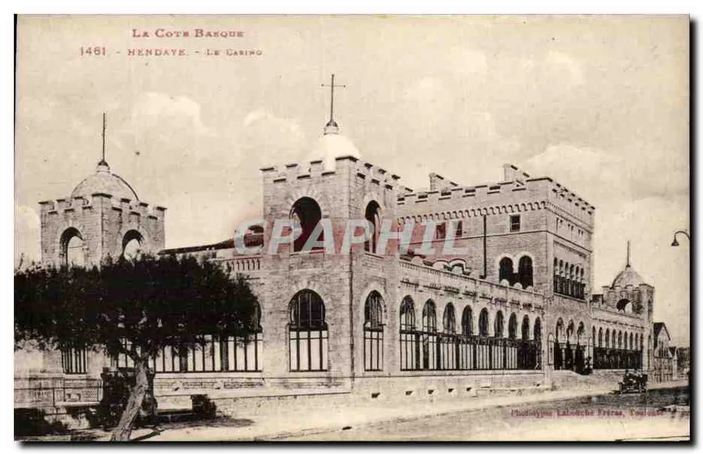 A Costa Basca - Hendaye - O Casino — Fototipia Laloché Frères, Toulouse - Frente