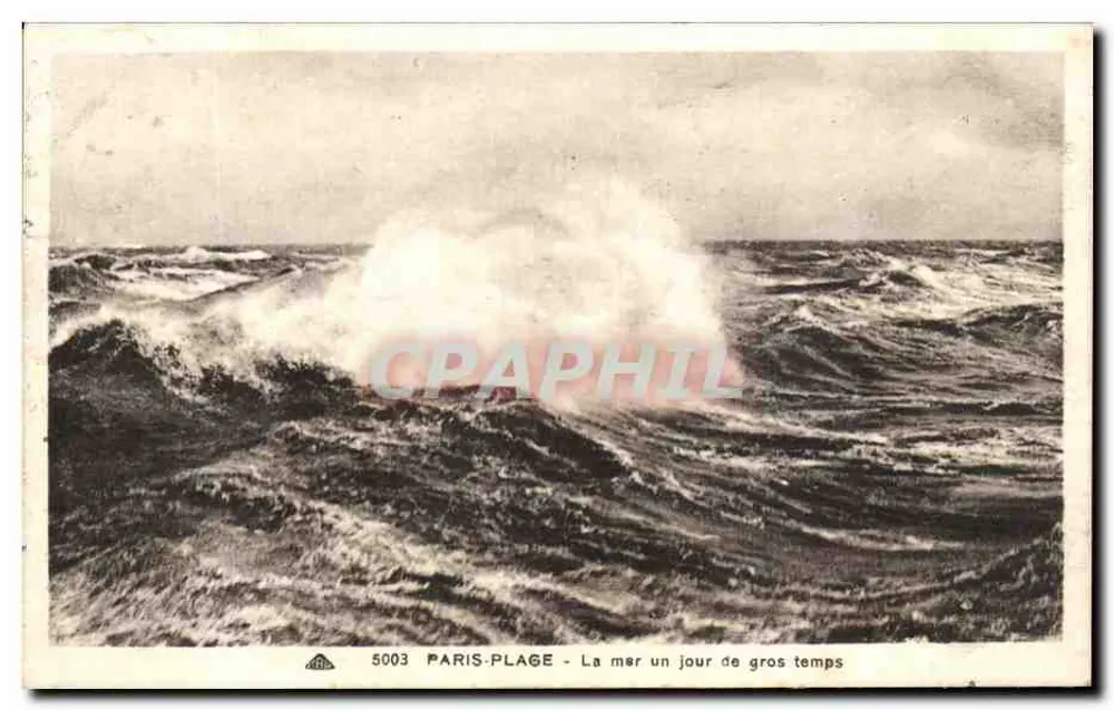 Paris-Plage — Das Meer an einem stürmischen Tag — Edition Margueritat n°5003 - Vorderseite