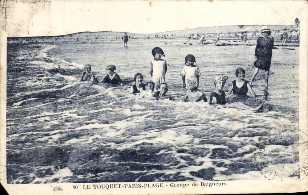 Le Touquet-Paris-Plage — Groupe de Baigneurs — éditeur CAD, n° 80 - Vorderseite