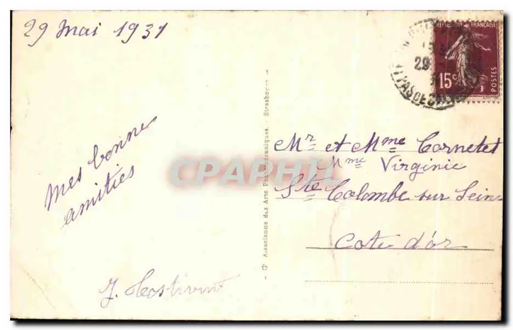 Paris-Plage - Prazeres do Banho — editor Paris-Plage, n° 3097 - Verso