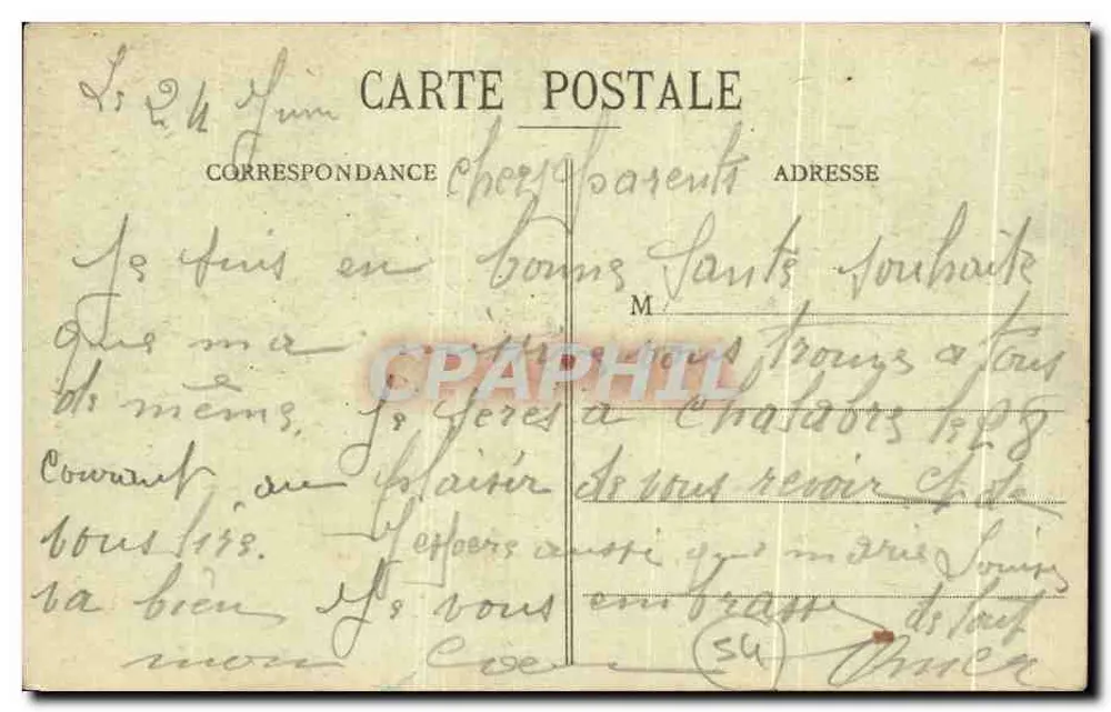 Lunéville — Der Vezouze-Kanal — Quarré, Nr. 449, Paris - Rückseite