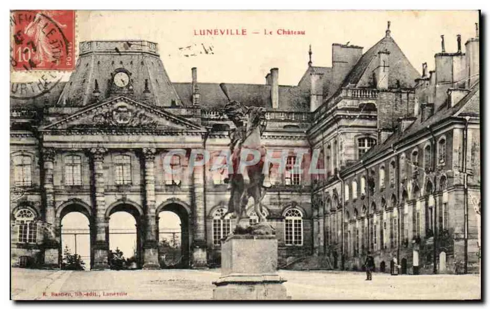Lunéville — Schloss — R. Bastien, lith.-Verlag, Lunéville - Vorderseite