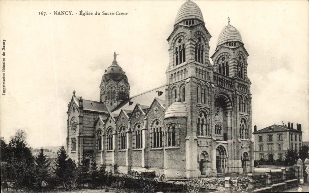 NANCY - Chiesa del Sacro Cuore — Tipografia Rénalès di Nancy, n° 167 - Recto