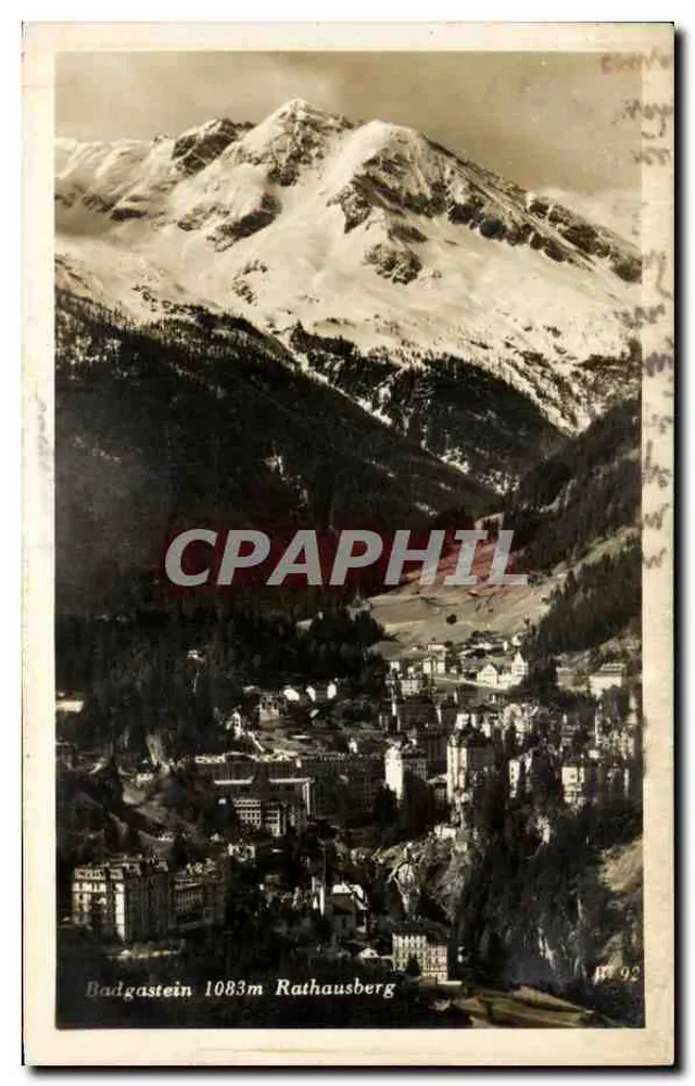 Badgastein — vue du Rathausberg (1083m) — éditeur Verlag Strauinger - Frente