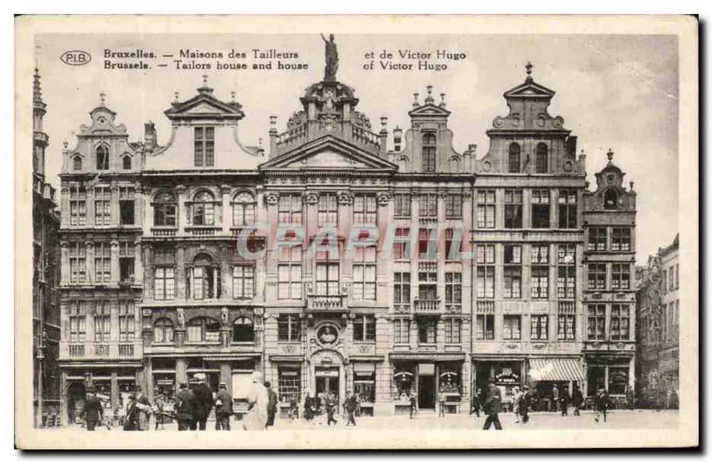 Brüssel — Häuser der Schneider und von Victor Hugo — PLB - Vorderseite
