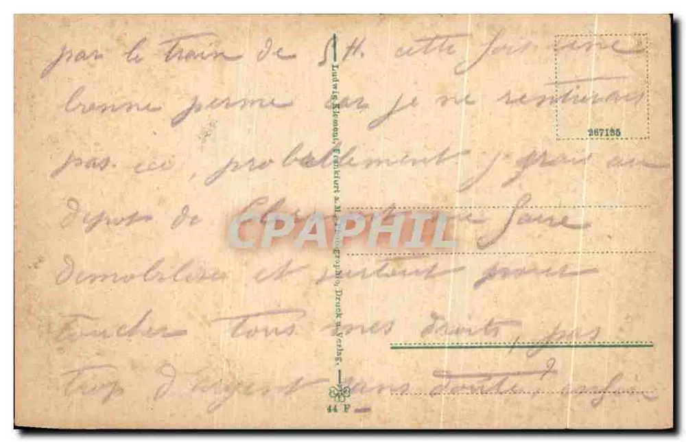 Frankfurt a.M. — Schützenbrunnen vor dem Zoologischen Garten — éditeur : Ludwig Himmel & M. Frankfurter - Verso