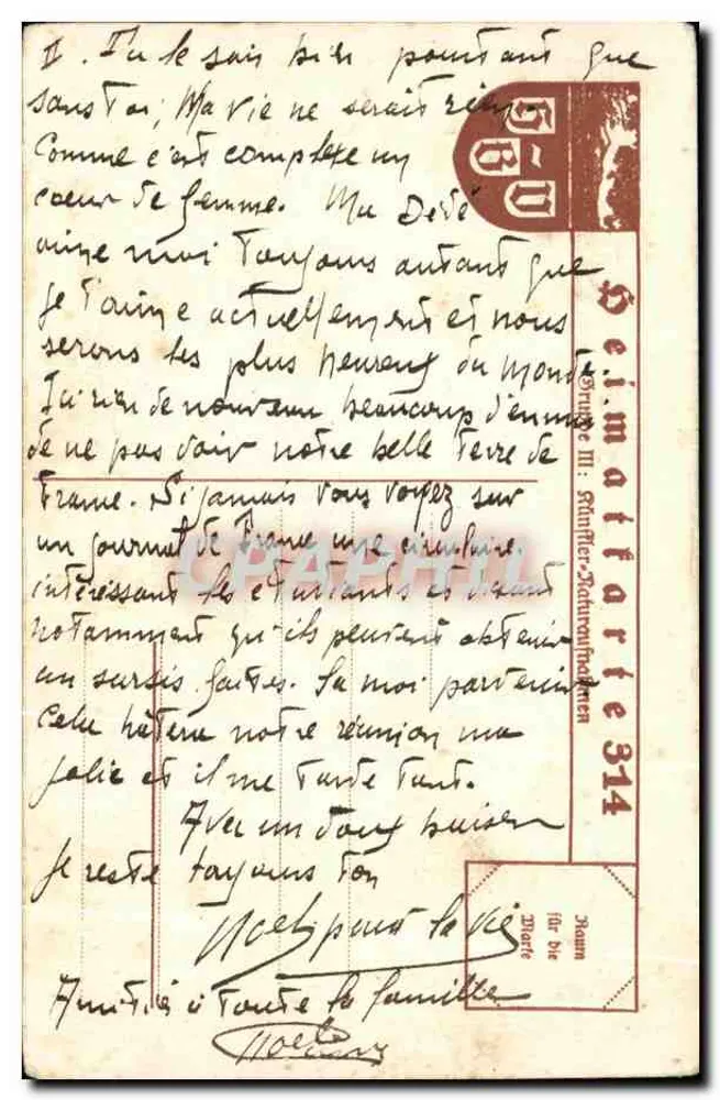 Quando o dia se apaga — paisagem lacustre — A. Rupp, Saarbrücken - Verso