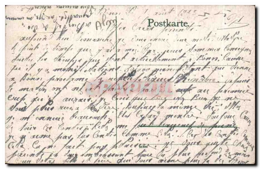 Bonn - Rheinbrug — uitzicht op de Rijn met stoomboot — anonieme uitgever - Achterkant