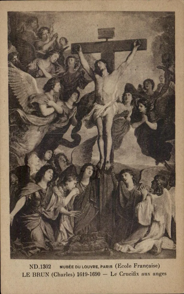 Der Kreuzigung mit Engeln — Louvre-Museum, Paris — Französisch — Charles Le Brun (1619-1690) - Vorderseite