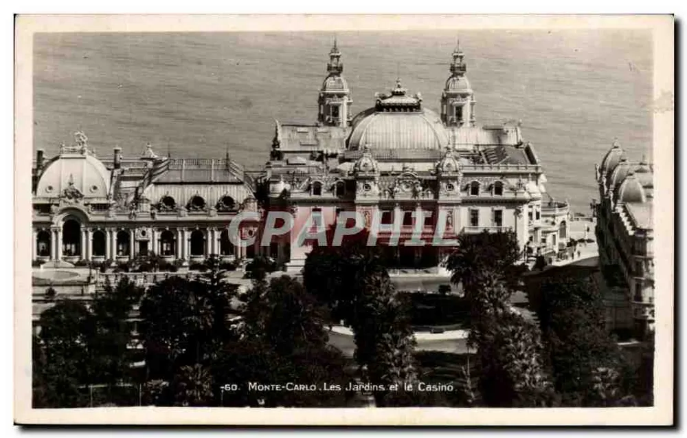 Monte-Carlo. Gärten und das Casino — Editions MAR de Gimir, Nr. 60 - Vorderseite