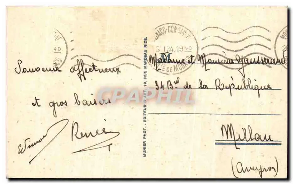 Monaco — O Porto e a Condamine — R. M. — n° 310 - Verso