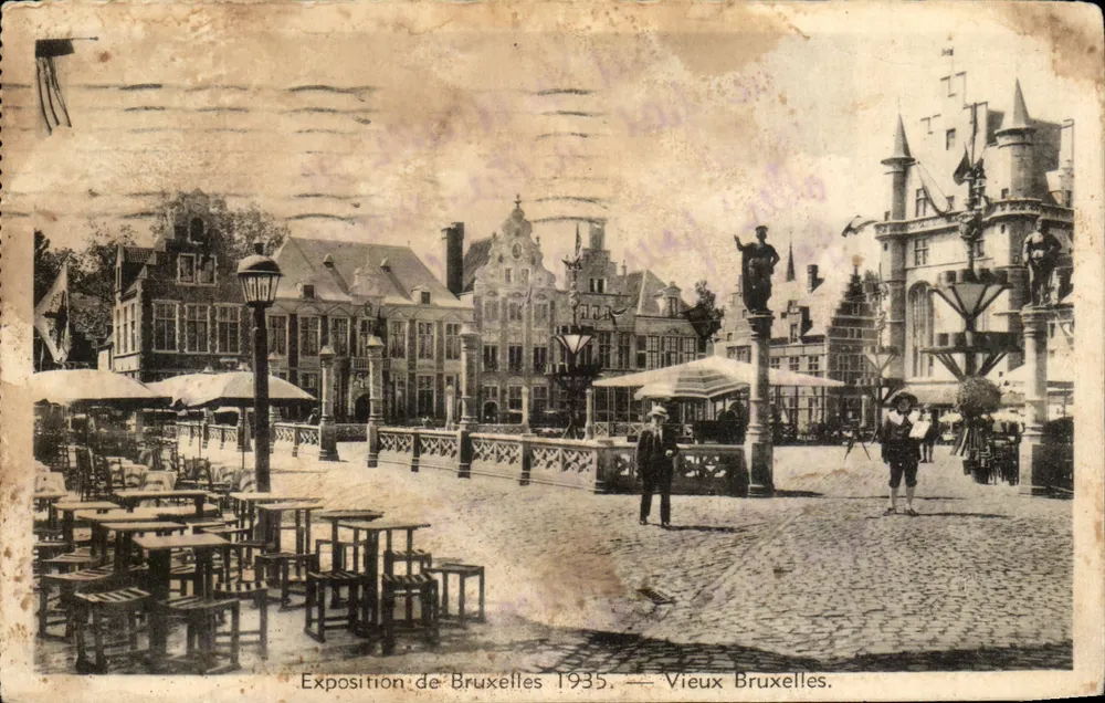 Exposition von Brüssel 1935 — Altes Brüssel. — Verlag: La place des Baillies. - Vorderseite