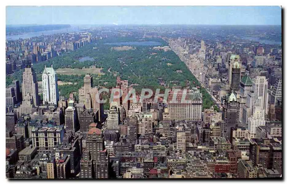 Luftbild von Central Park — New York — Verlag Alfred Mainzer, Nr. 576 - Vorderseite