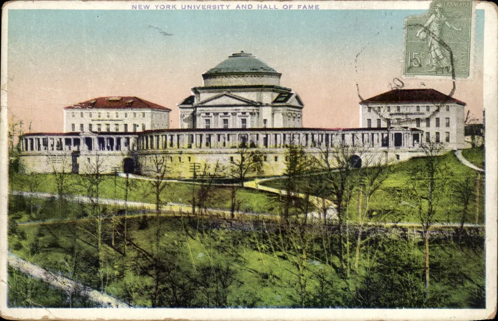 New York University and Hall of Fame — zentrales Gebäude mit Kuppel und Säulen — Verleger THE UNION NEWS COMPANY, n° 5265 - Vorderseite