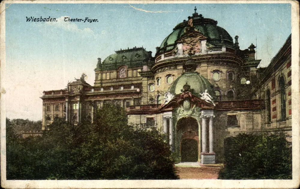 Wiesbaden — Théâtre-Foyer — éditeur non visible - Recto