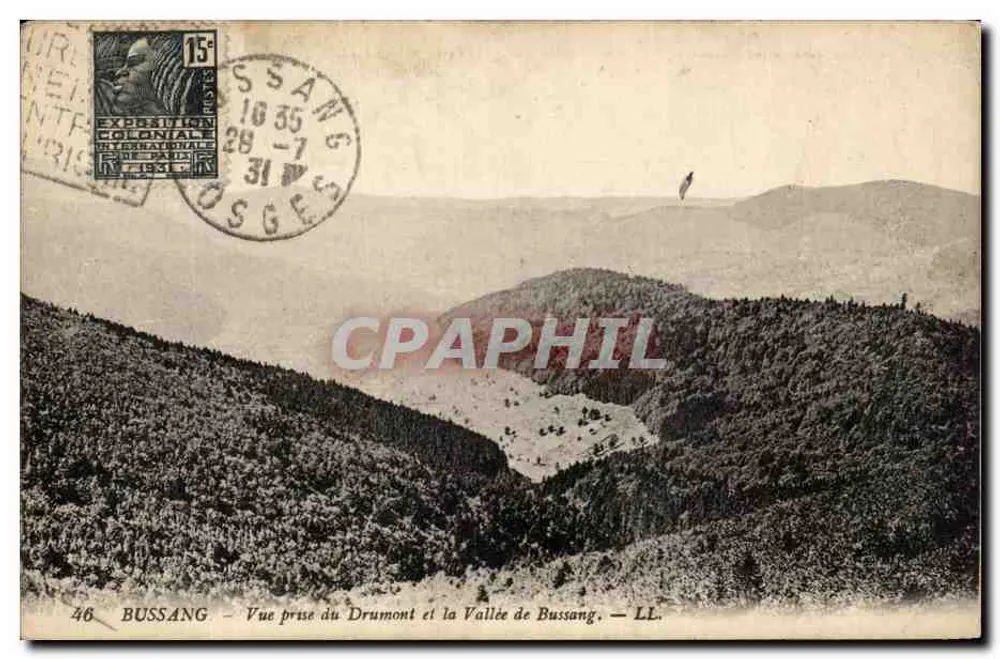 Bussang — Aussicht vom Drumont und der Tal von Bussang — LL. - Vorderseite