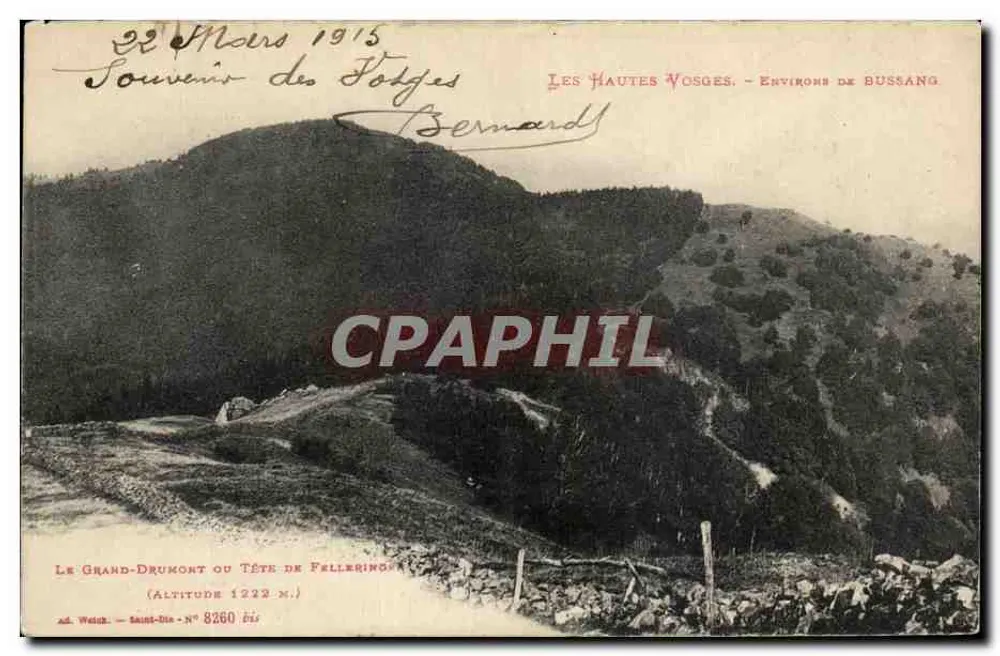 Le Grand-Drumont ou Tête de Fellerin - As Altas Vosges - Arredores de Bussang - Saint-Bis - N° 8260 - Frente