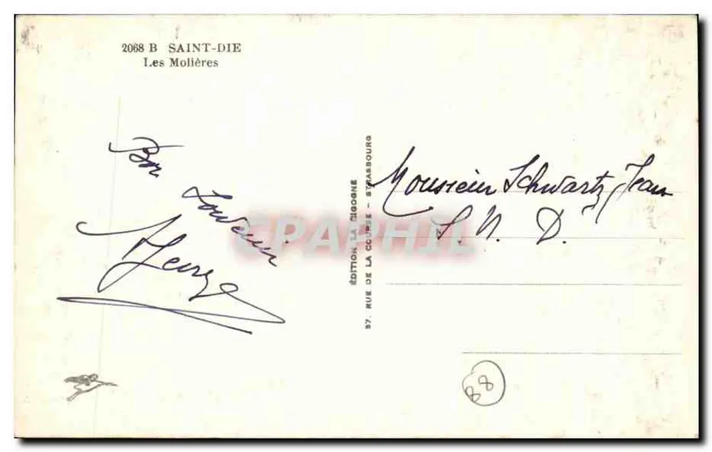 Les Molières — Saint-Dié — Edição La Ngogène - Verso