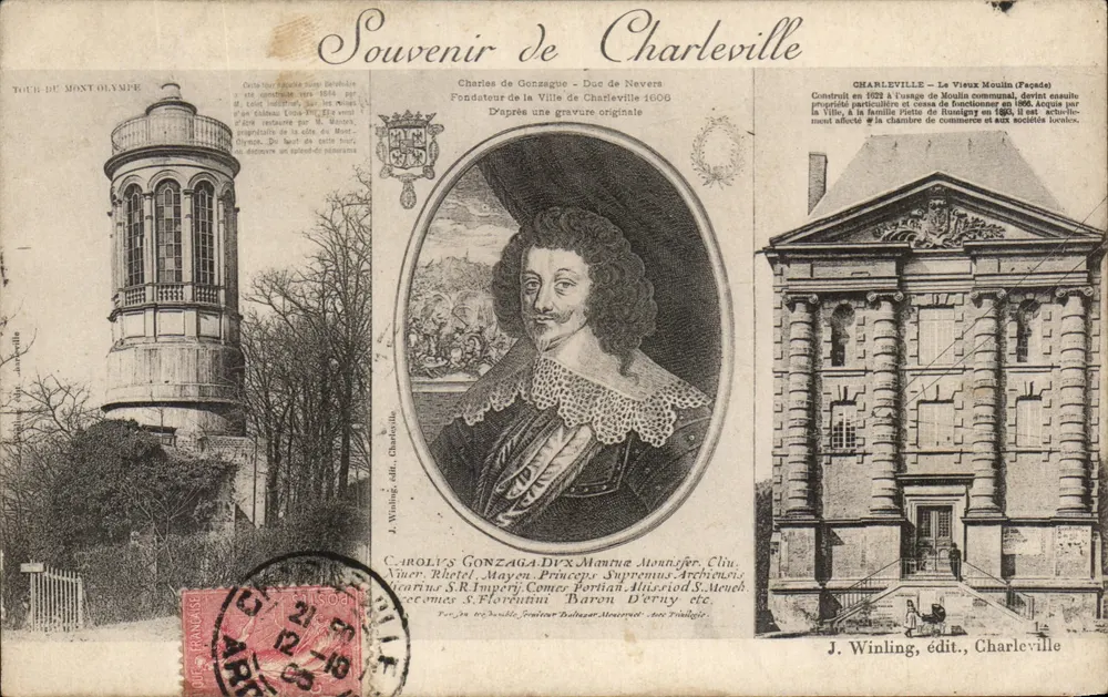 Turm von Mont-Olympé — Charles Gonzague, Herzog von Nevers — Das Alte Mühle — Charleville - Vorderseite