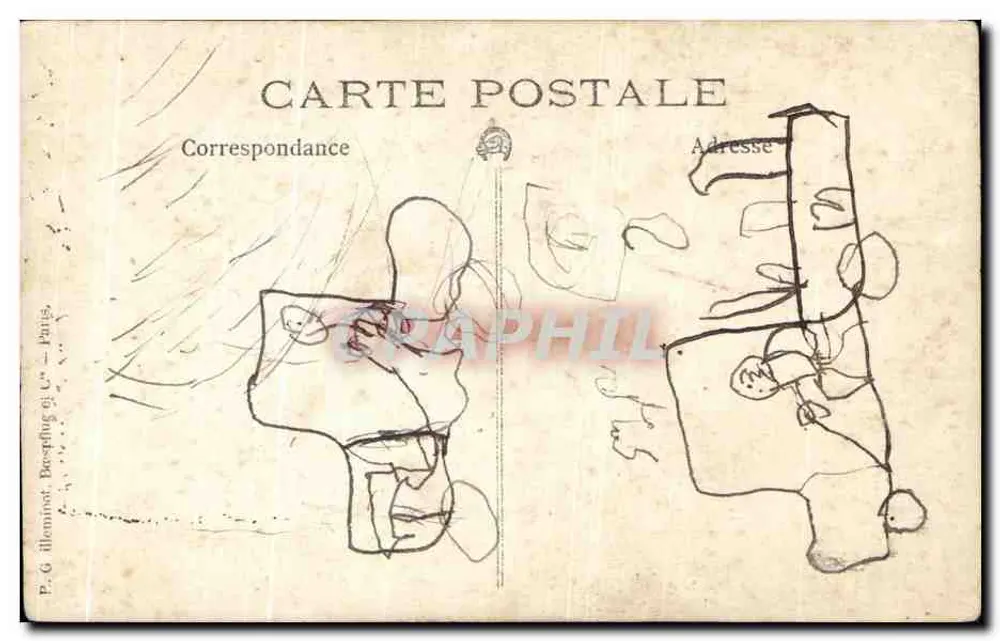 Porträt einer Frau — Studio — P.G. Illemnot, Paris - Rückseite