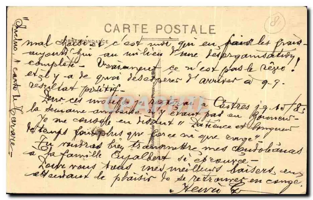 Albi - Der Kriegerdenkmal — Verleger Le Tarn Illustré, Nr. 2 P.X. - Rückseite