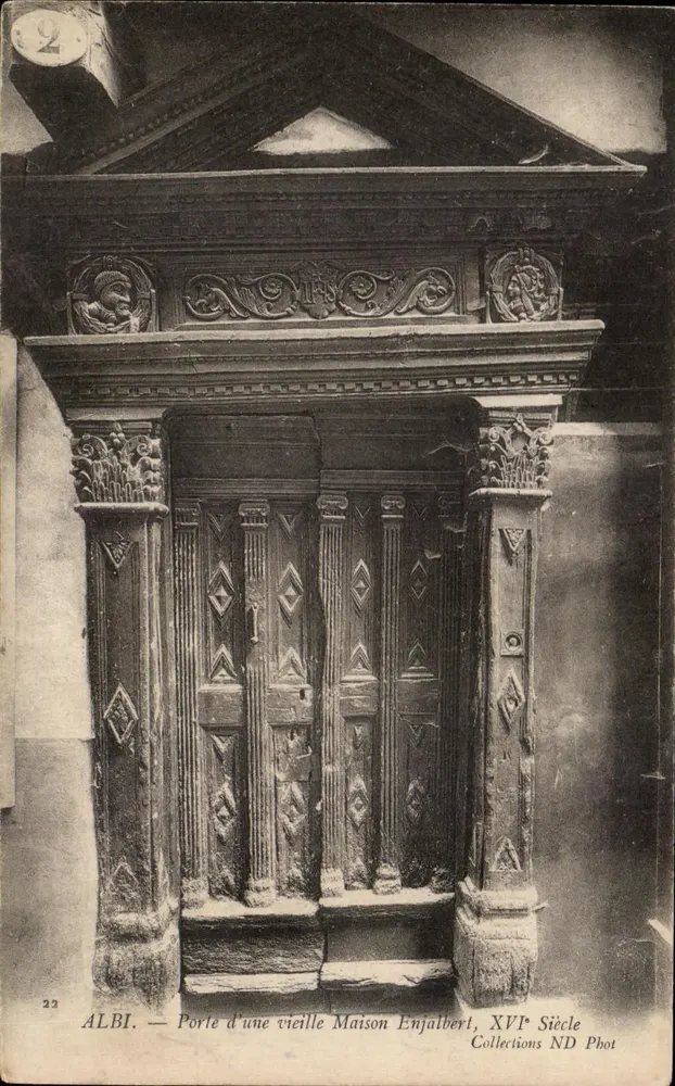 Albi — Tür einer alten Enjalbert-Haus, 16. Jahrhundert — Sammlung ND Phot - Vorderseite