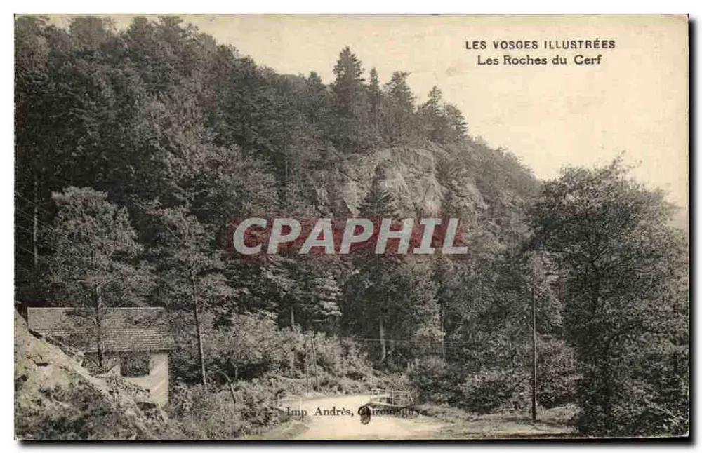 Les Roches du Cerf — Les Vosges Illustrées — Imp. Andrès, Châtenay - Frente