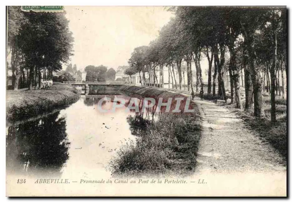 Abbeville — Promenade am Kanal zum Pont de la Portelette — LL. - Vorderseite