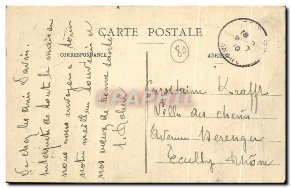 Amiens — Kathedrale aus der Vogelperspektive — L. Caron, Fotograf-Verleger, Amiens - Rückseite