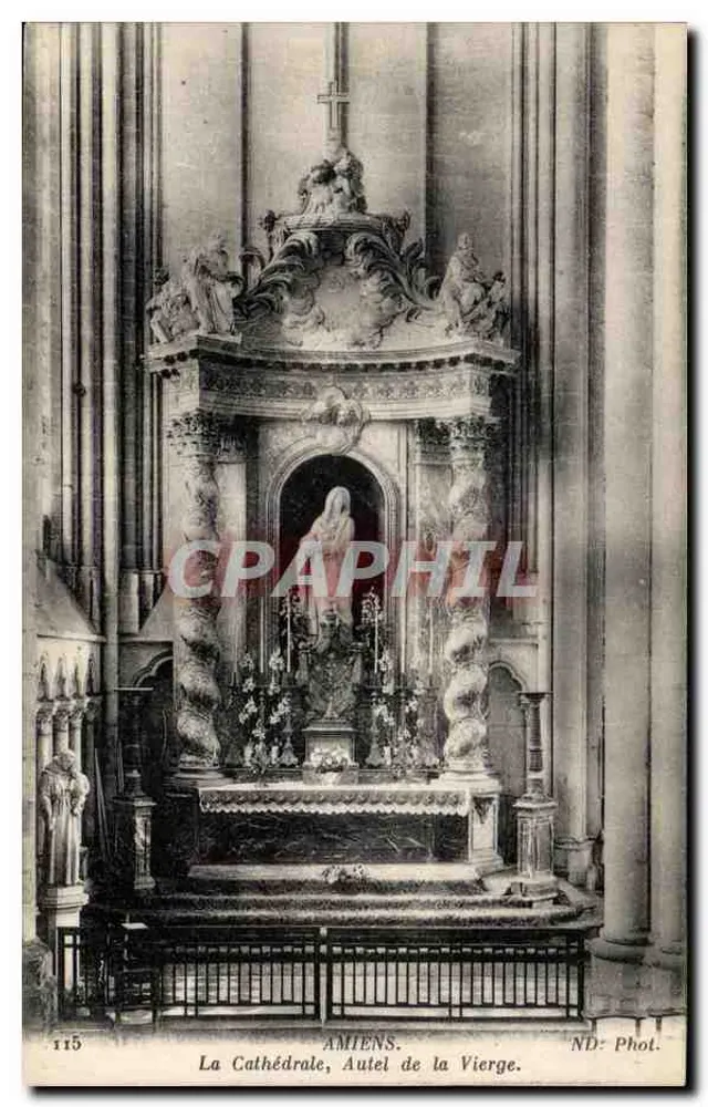 Amiens — Ansicht der Kathedrale, Altar der Jungfrau — ND: Foto. - Vorderseite