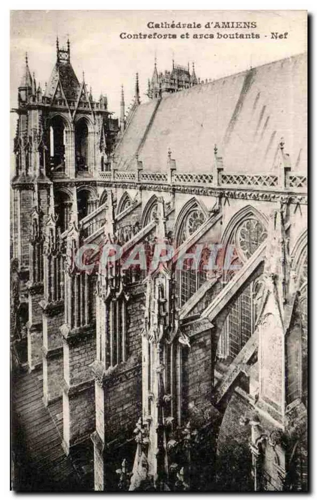Kathedrale von Amiens — Pfeiler und Strebepfeiler — Kirchenschiff — Edition Régnaud - Vorderseite