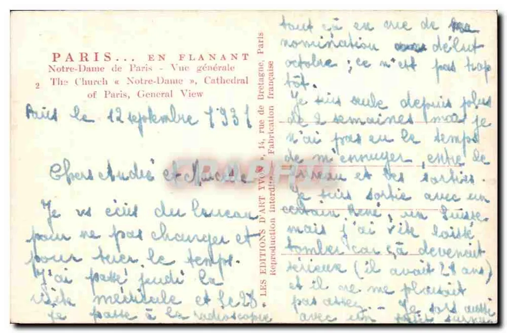 Notre-Dame de Paris — Allgemeiner Blick — Yvon - Rückseite