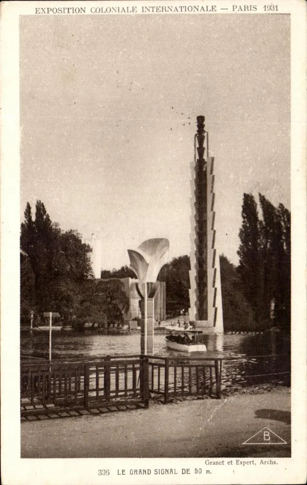 Internationale Kolonialausstellung — Paris 1931 — Der 50 m Große Signal — Granet et Expert, Archs. - Vorderseite