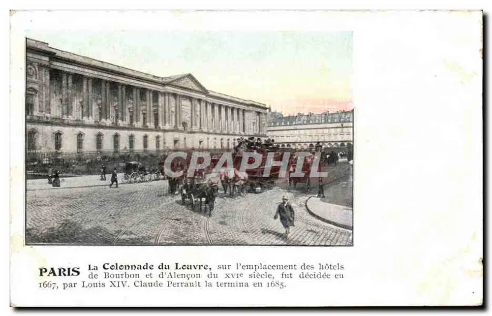 Paris — Kolonnade des Louvre — unbekannter Verlag, Seriennummer nicht sichtbar - Vorderseite