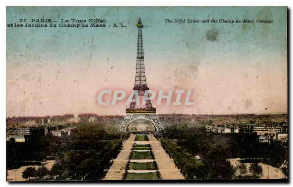 Paris — La Tour Eiffel et les Jardins du Champ de Mars — A.L. - Vorderseite