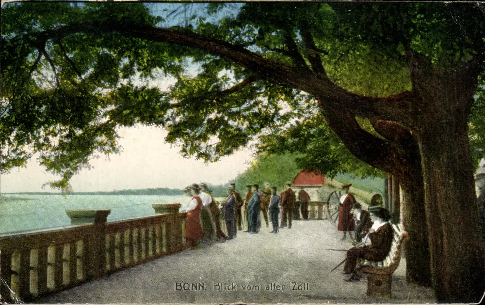 Bonn. Vista dall'antico ponte doganale — vue du quai du vieux douanier — editore J.W.B. n°7 - Recto