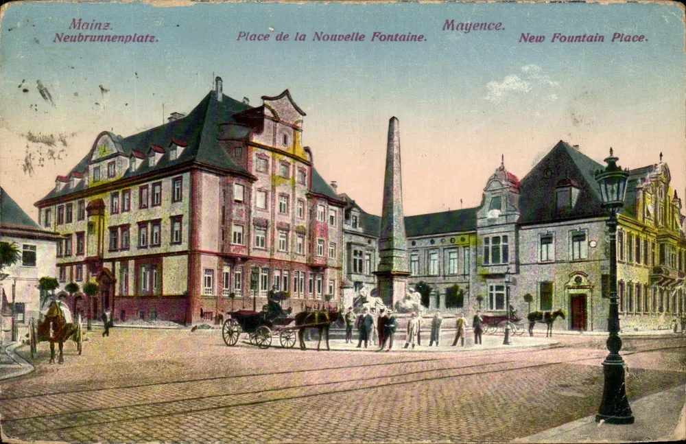 Mainz. Neubrunnenplatz — Place de la Nouvelle Fontaine — Verlag K.S.M. Nr. 626 - Vorderseite