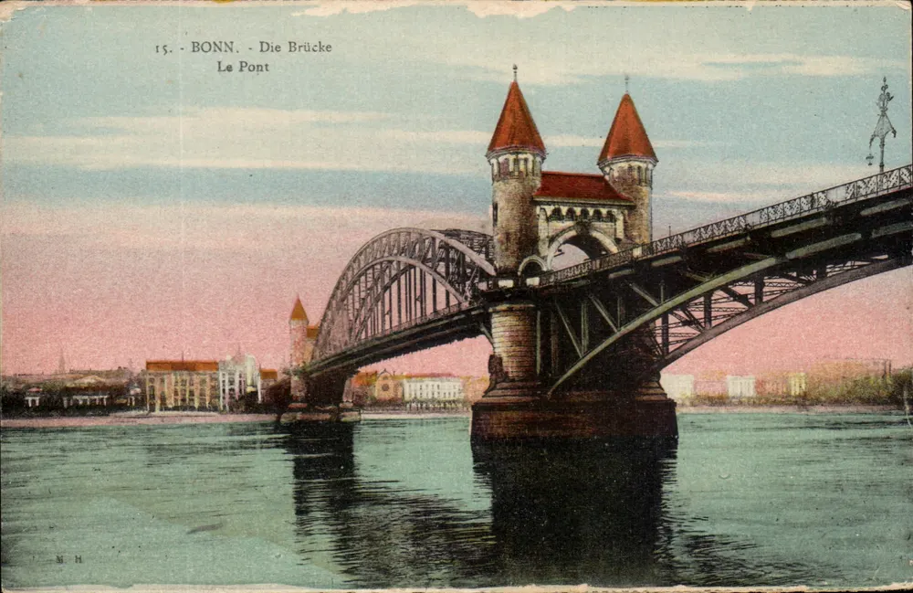 Bonn — Le Pont — Die Brücke — éditeur M.H. n°15 - Voorkant