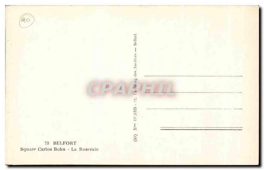 Square Carlos Bohn — La Roseraie — Belfort - Verso