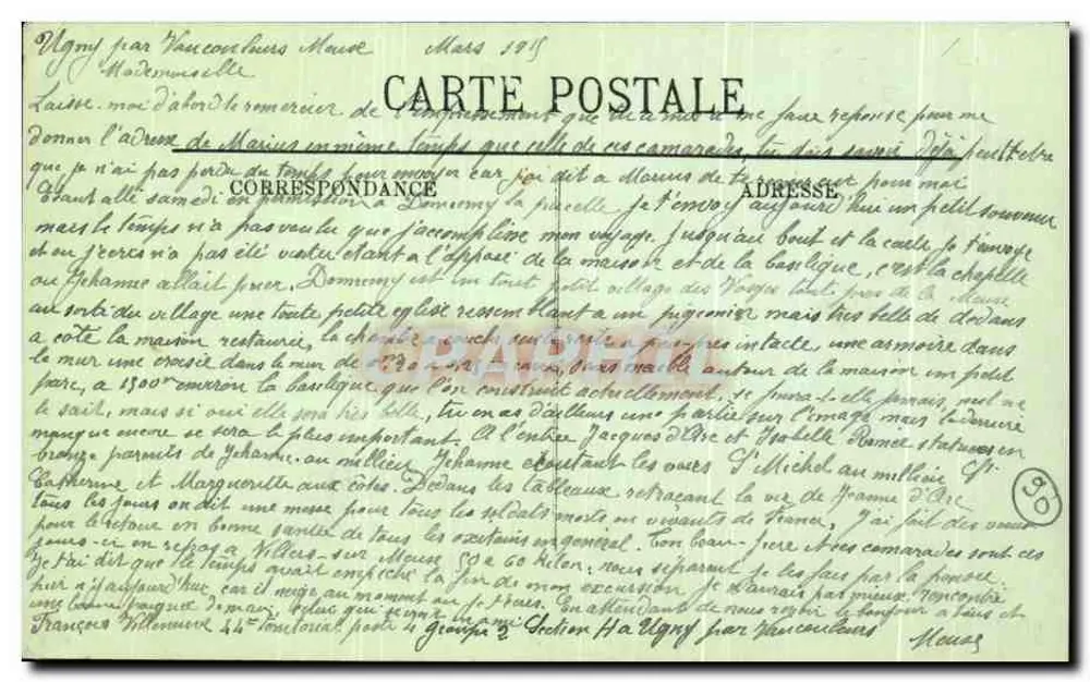 Bermont — Interior da Capela — editor L.I. n°35 - Verso