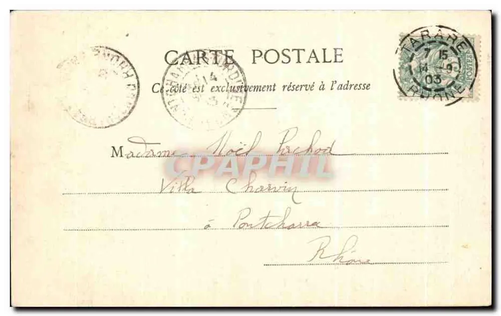 Tarare - Kerk van Bel-Air — A. Dial et Cie, Tarare, n°441 - Achterkant