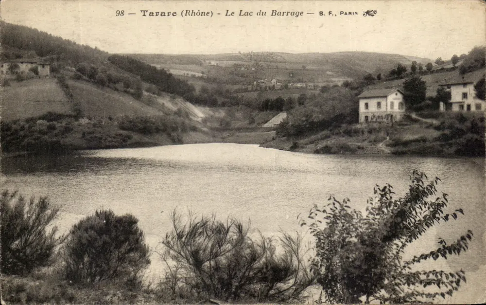 Tarare (Rhone) — O Lago da Barragem — B.F., Paris - Frente