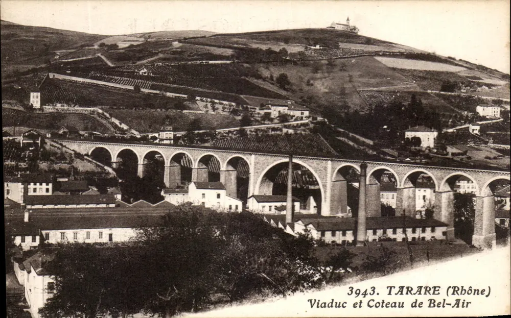 Tarare (Rhône) — Viadukt und Bel-Air-Hügel — X. Gomlagny, Verlag, Lyon - Vorderseite