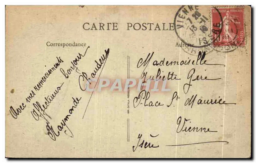 Tavare (Rhône) — Allgemeiner Blick von Bel Air — B. F., Paris - Rückseite