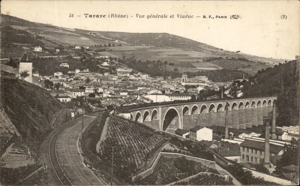Tarare (Rhône) — Algemene uitzicht en Viaduc — B.F., Parijs (2) - Voorkant