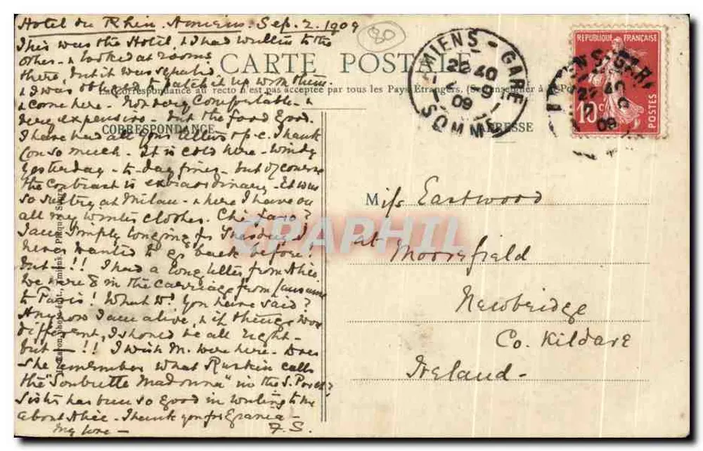 Amiens - Cathédrale - Porche de St-Firmin — éditeur impr. sur la carte, n° 332 - Rückseite