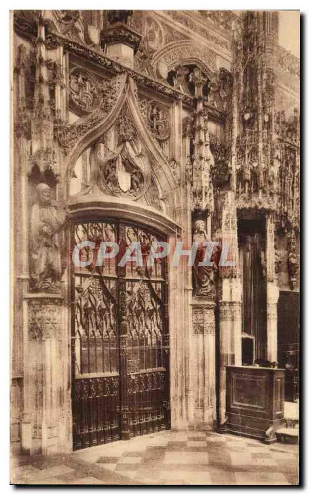 Albi — Kathedrale Sainte-Cécile — Türe des Chors und der Predigerstuhl - Vorderseite